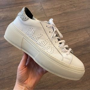 P448 Thea Platform White Sneakers Size 41